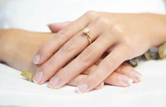 Bague de lait en or 10kt fabriqué par un joaillier de montréal